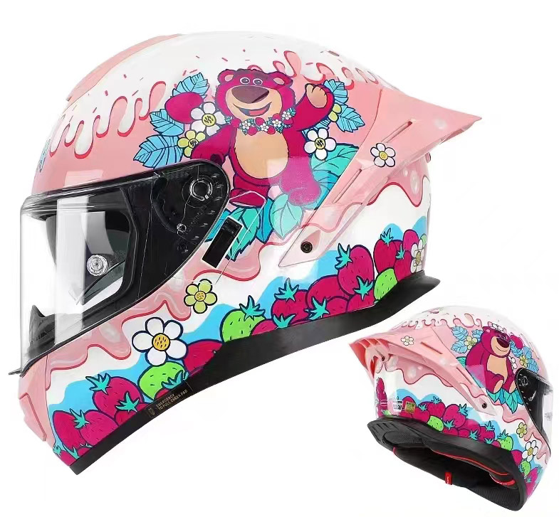 Custom Painted Motorcycle Helmets with Pattern for Ladies